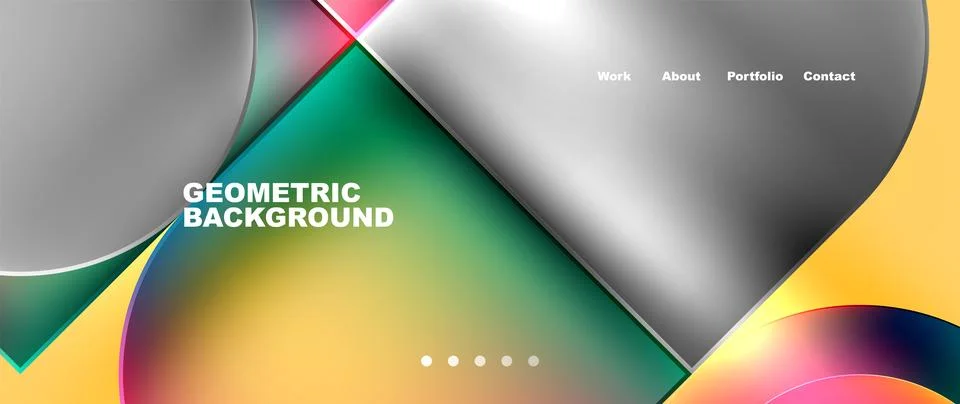 Rectangles in a rainbow of tints and shades on a geometric background Stock Illustration