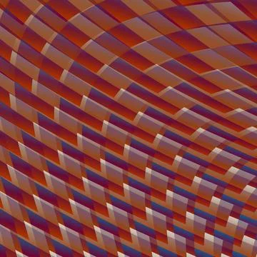 Rectangles of red and blue, white tones .3d. Illustrazione stock