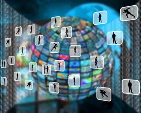 Rectangles with silhouettes 스톡 일러스트