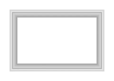 Rectangular 3D photo frame. 3d render イラスト素材