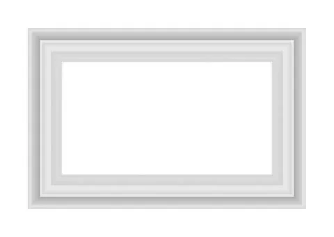 Rectangular 3D photo frame. 3d render イラスト素材