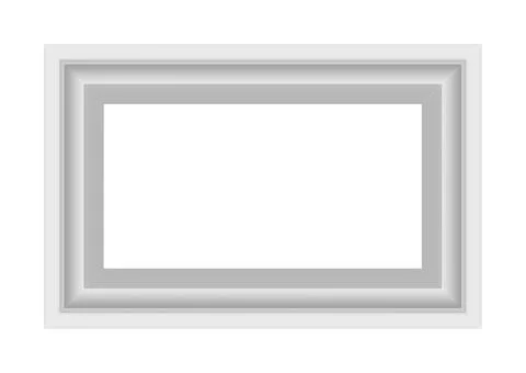 Rectangular 3D photo frame. 3d render 스톡 일러스트