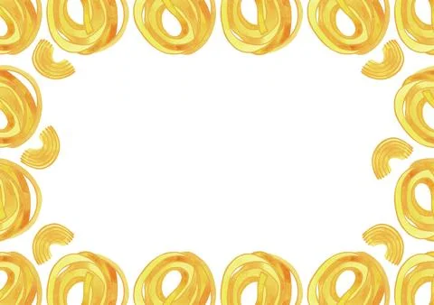 Rectangular A3 frame made of different types of Italian pasta for design 스톡 일러스트