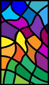 Rectangular abstract colored glass. 스톡 일러스트