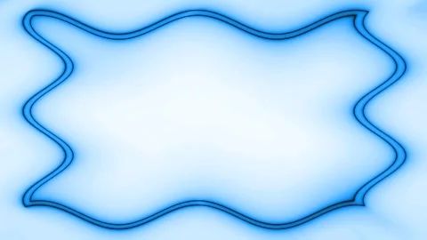 Rectangular abstract slightly wavy colorful neon glowing blue square horizo.. Stock Footage 270314847