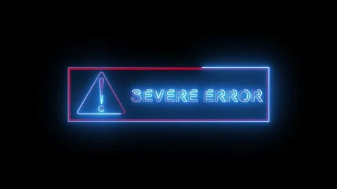 Rectangular alert box in neon colors animates dynamically with exclamation .. Stock Footage 321586171