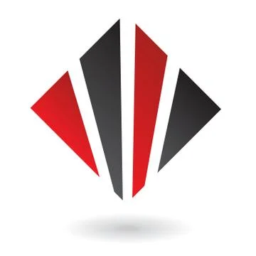 Rectangular and Square Abstract Icon Stock Illustration