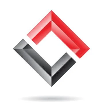 Rectangular and Square Abstract Icon Stock Illustration