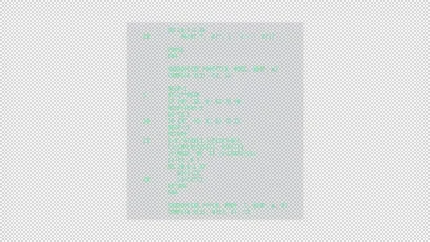 Rectangular animated block with scrolling abstract code. Stock Footage 232830414