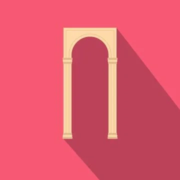 Rectangular arch icon, flat style イラスト素材