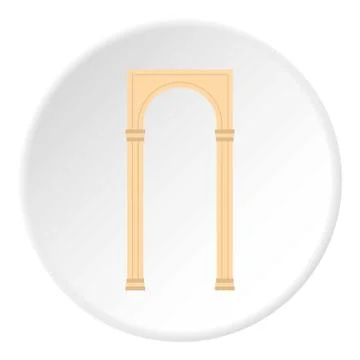 Rectangular arch icon, flat style 스톡 일러스트