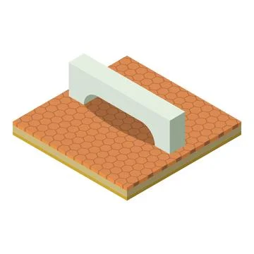 Rectangular arch icon, isometric style 스톡 일러스트