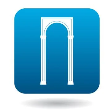 Rectangular arch icon, simple style Stockillustratie