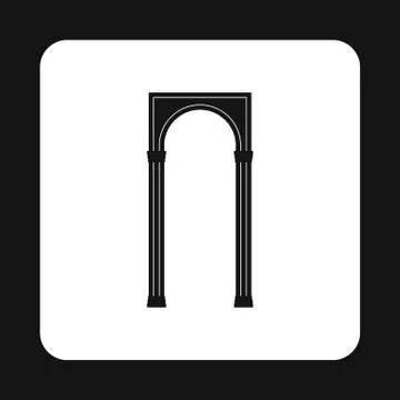 Rectangular arch icon, simple style イラスト素材