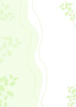 Rectangular background for a banner with plant elements Stock Illustration