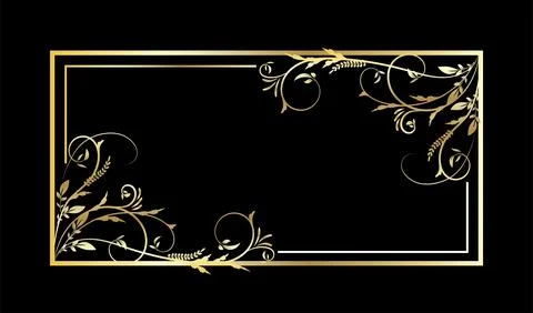 Rectangular background for banner with vintage floral pattern Illustrazione stock