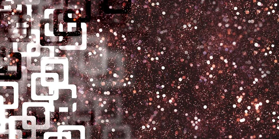 Rectangular background with curved corners Mosaic geometric pattern Blur Stock Illustration