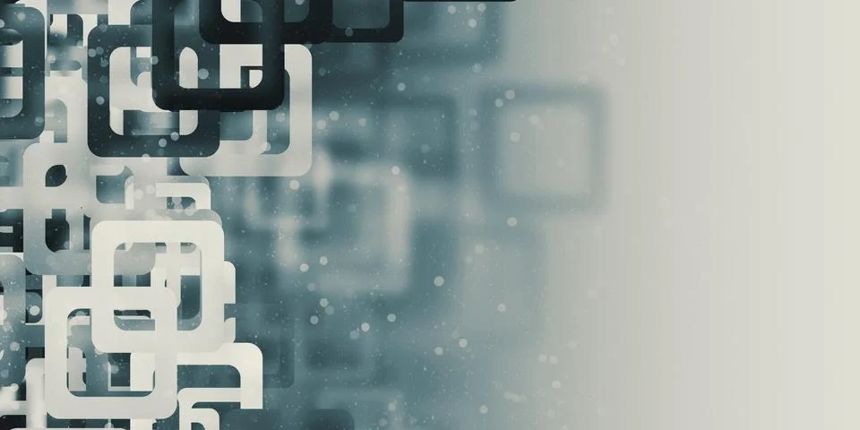 Rectangular background with curved corners Mosaic geometric pattern Blur ligh Stock Illustration