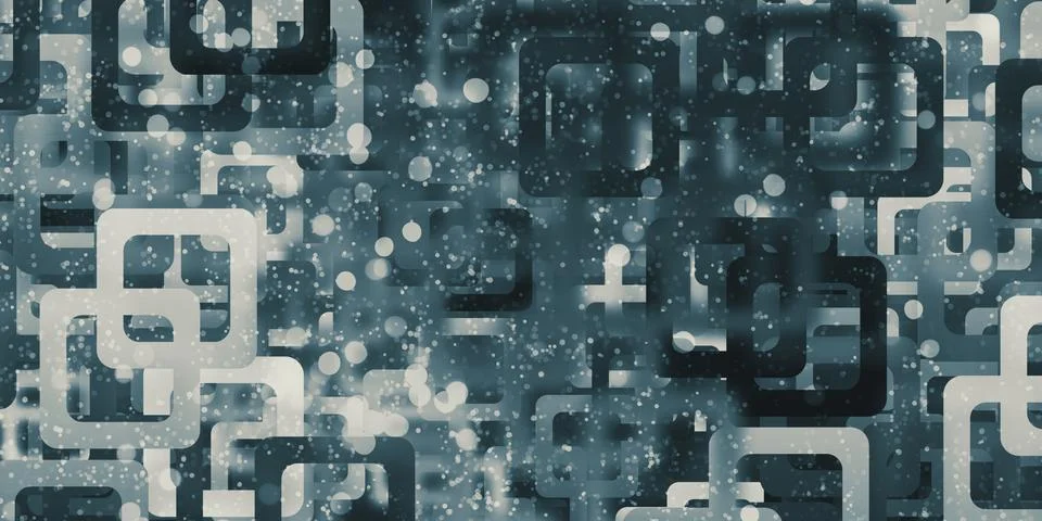 Rectangular background with curved corners Mosaic geometric pattern Blur Stock Illustration