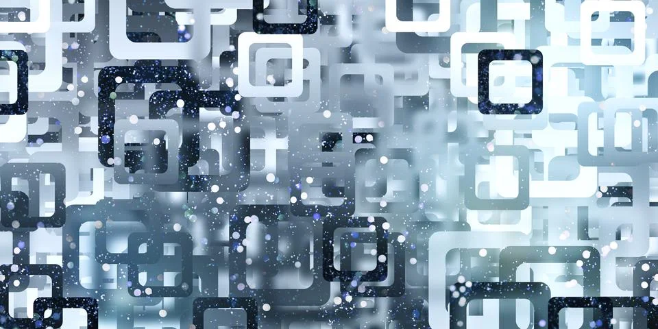 Rectangular background with curved corners Mosaic geometric pattern Stock Illustration