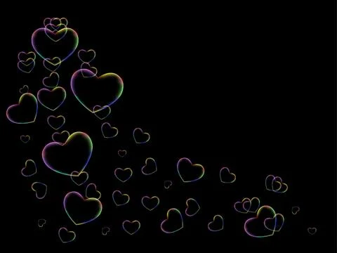 Rectangular background with soap hearts191223 Stock Illustration
