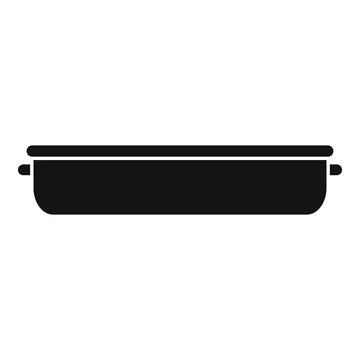 Rectangular baking dish with handles for delicious meals Stock Illustration