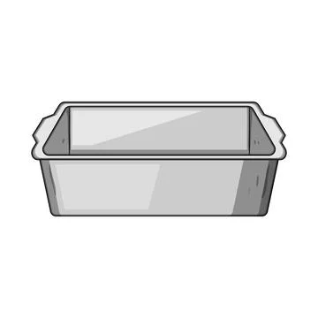 Rectangular baking pan providing empty space for culinary creation Stock Illustration
