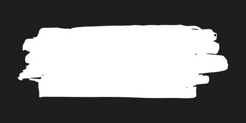 Rectangular banner hand painted with black ink brush Stock Illustration