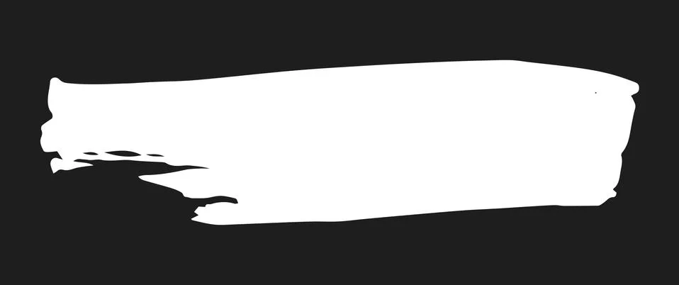 Rectangular banner hand painted with black ink brush Stock Illustration