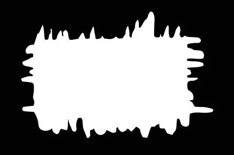 Rectangular banner hand painted with white paint Stock Illustration