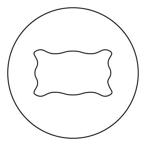 Rectangular banner layout wave shape frame application poster Blank mockup Em Illustrazione stock