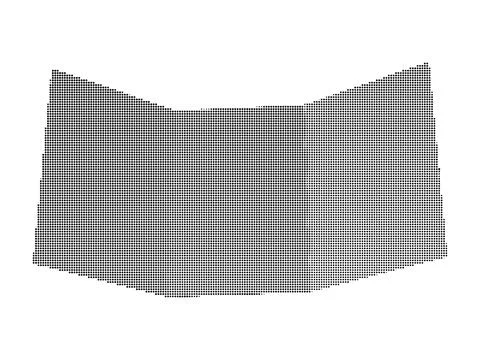 Rectangular banner shape with halftone dot effect. Stock Illustration