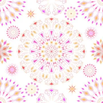 Rectangular beautiful repeating colorful ornament for design and background. Stock Illustration