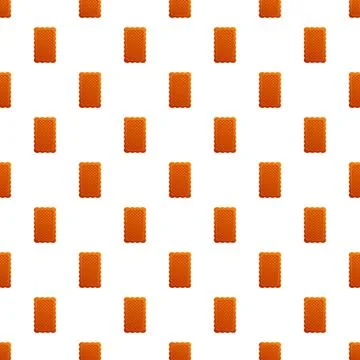 Rectangular biscuits creating a seamless snack food pattern Stock Illustration