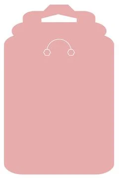A rectangular black label shape with a small cutout at the top for hanging, s Stock Illustration