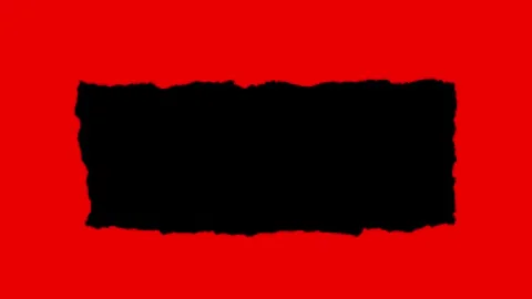 Rectangular black paper cutout with rough torn edges centered on a vibrant .. Stock Footage 333782875