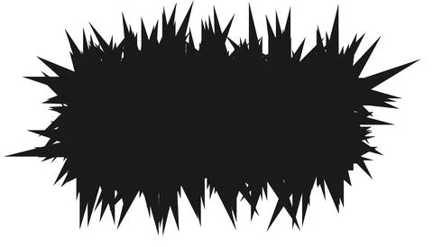 Rectangular black spot with sharp edges, design flat style vector illustration Illustrazione stock