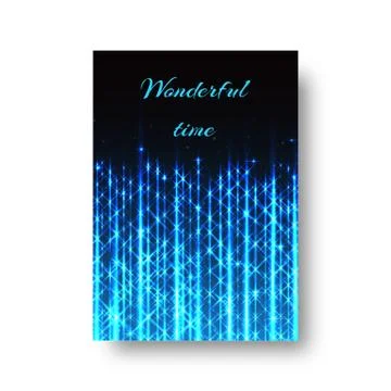 Rectangular blank with neon light Stock Illustration