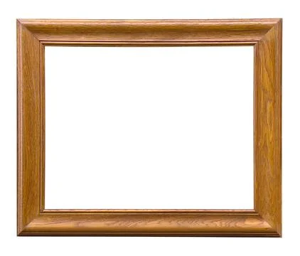 Rectangular blank wood frame for pictures or artwork Foto stock