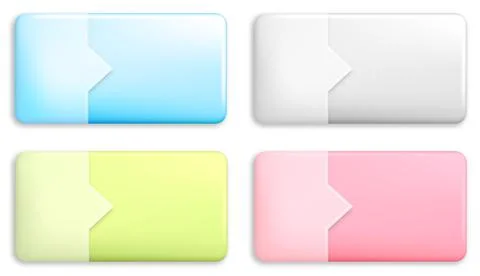 Rectangular blue button divided into areas with rounded corners. Element for  스톡 일러스트