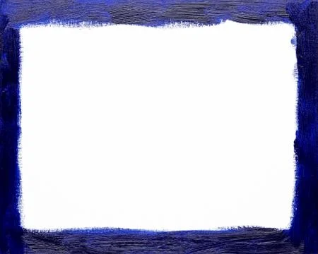 Rectangular blue picture frame oil painted background. Stock Photos
