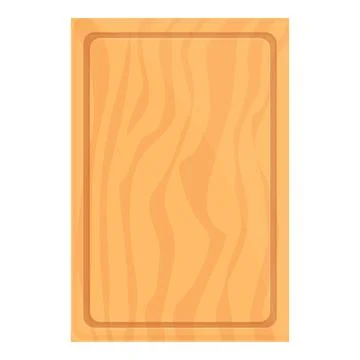 Rectangular board icon cartoon . Handmade plate Stock Illustration