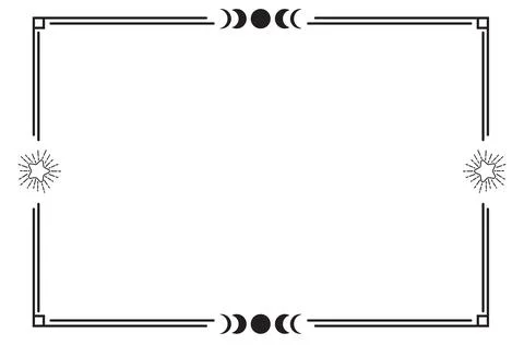 Rectangular boho frame Illustrazione stock