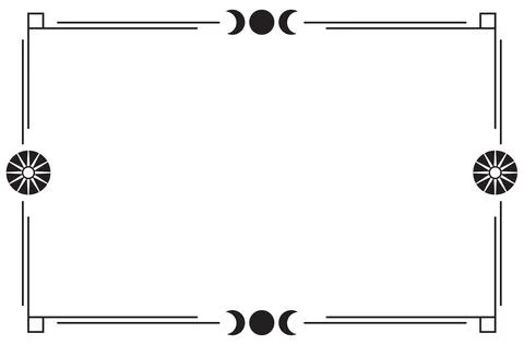 Rectangular boho frame イラスト素材
