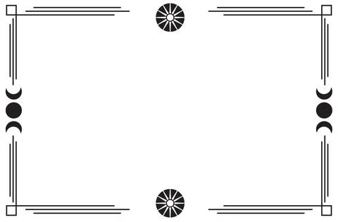 Rectangular boho frame イラスト素材