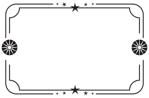 Rectangular boho frame Stock Illustration