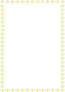 Rectangular border frame template with flourish decoration. Yellow cornflower Stock Illustration