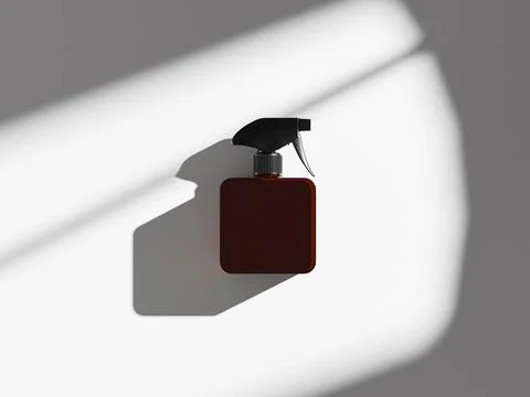 Rectangular bottle with trigger spray head mockup Illustrazione stock
