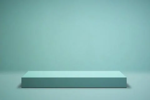 Rectangular box in blue background. cuboid. Stock Photos