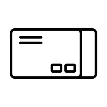 Rectangular box icon vector. Isolated contour symbol illustration Stock Illustration